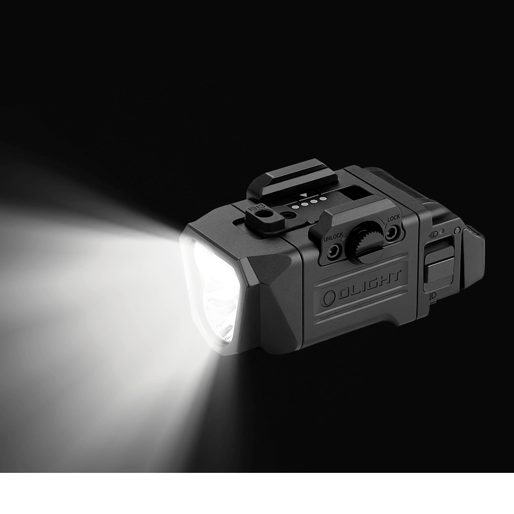 Olight Odin GL M, weapon light with bright beam and green laser, for hunting and tactical use