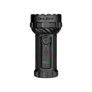 Olight Marauder 2 powerful rechargeable tactical flashlight with LED display on white background