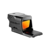 Olight OSight matte black red dot sight with orange reflective optic lens isolated on white background