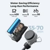 Water-saving portable shower head with rechargeable battery showing 35 to 70 minutes long-run performance.