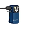 Blue Olight Oclip Pro Clip-on EDC Light Charging via USB-C Cable for Everyday Carry and Hands-Free Lighting