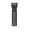 Black Olight Seeker 4 Pro Flashlight Front View with Textured Grip and Side Switch for Tactical and Outdoor EDC Use