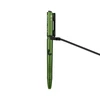 Olight Open 3 green rechargeable penlight with USB-C charging cable connected on white background
