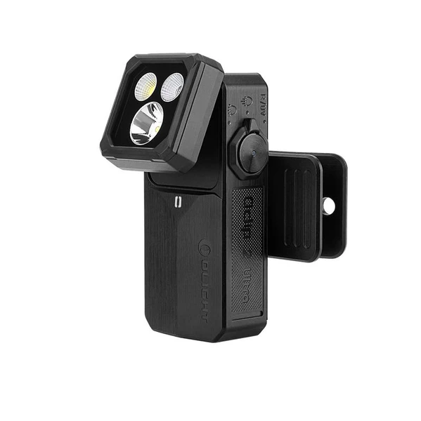 Olight Black Oclip 2 Ultra Clip-on Light with Adjustable Head and Durable Pocket Clip for Hands-free EDC Lighting