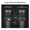Olight Black Seeker 4 Pro Flashlight Metal Switch with Rotary Dimming and Battery Indicators for Easy Operation