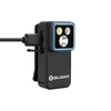 Black Olight Oclip 2 Pro Clip-On Light with USB-C Charging Port and Triple LED Beams for Hands-Free Outdoor Use