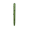 Olight OPen 3 green tactical penlight with textured grip and bolt action mechanism on white background