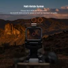 Red dot sight showing multi-reticle system options of 2 MOA dot and 65 MOA circle overlooking desert mountains