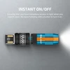 Olight keychain flashlight detaching magnetically from base for instant on off activation