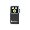 Olight Black Oclip 2 Pro Clip-on Light Front View with Triple LED Bezel for EDC and Outdoor Hands-Free Lighting