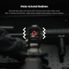 Motion-activated red dot sight reticle showing wake-on-movement feature to conserve battery.