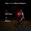 Olight Oclip 2 Pro Clip-on Light with Red Flash and Beacon Mode on Cyclist for Night Riding Safety