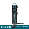 Olight Seeker 4 Pro Black and Blue Splatter Flashlight with Charging Cable and Oclip Pro Holster for Everyday Carry