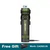 Olight Green Seeker 4 Pro Flashlight and Oclip Pro Magnetic Holster, Charging for Outdoor Adventure