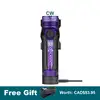 Olight Purple Seeker 4 Pro Flashlight and Oclip Pro with Charging Cable for Everyday Carry and Outdoor Use
