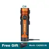 Olight Orange Seeker 4 Pro Flashlight with Oclip Pro and Charging Cable for Daily Carry and Outdoor Adventures