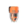 Flextail orange portable max pump 3 camping air pump with clear shell isolated on white background