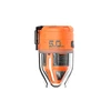 Flextail Max Pump 3 orange portable air pump with transparent lower body isolated on white background