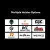 Multiple holster brands: Alien Gear, Bucks, Close Quarters Carry, CBH, Insane Kydex, Red Hill Tactical, Rounded, Holster Mill, Werkz