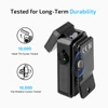 Black Olight Oclip 2 Ultra Clip Light showing durable head tilt and clip rotation features for hands-free utility lighting