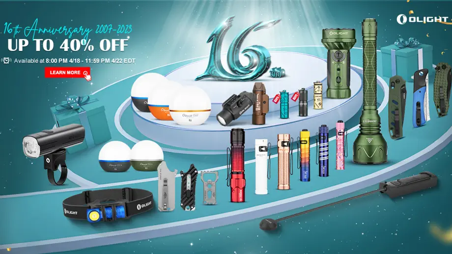 [New Products Launch]Olight April 16th Anniversary Celebration-Fabulous Offer Up to 40% off