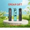Olight i3E EOS flashlights, black, palm tree mint green, and black with red accents, "Order Gift"