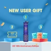 Olight New User Gift: i3E 18th Anniversary Edition flashlight, 30% off, and tiered purchase coupons.